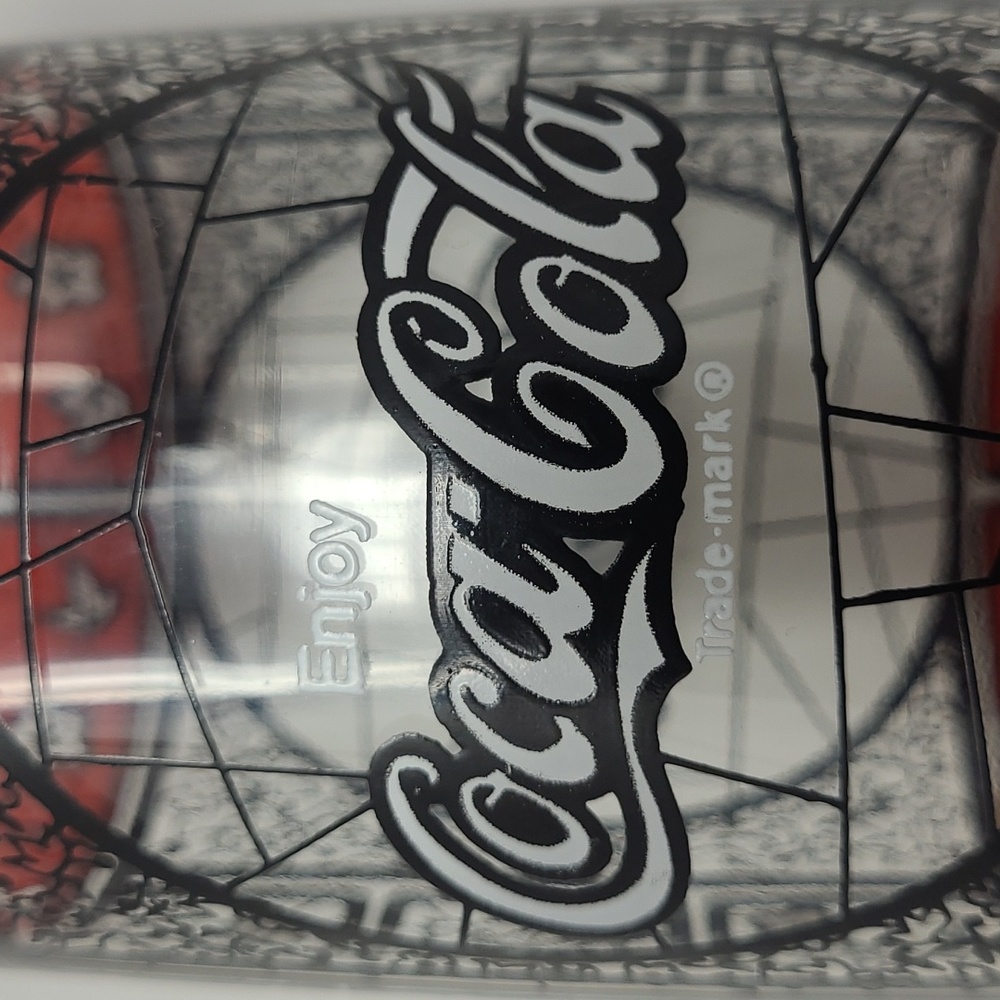 VINTAGE COCA-COLA STAINED GLASS STYLE GLASS - Picture 7 of 8
